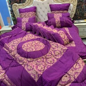 Experience Luxury with Our 14 Piece Jacquard Silk Royal Bedsheet Set